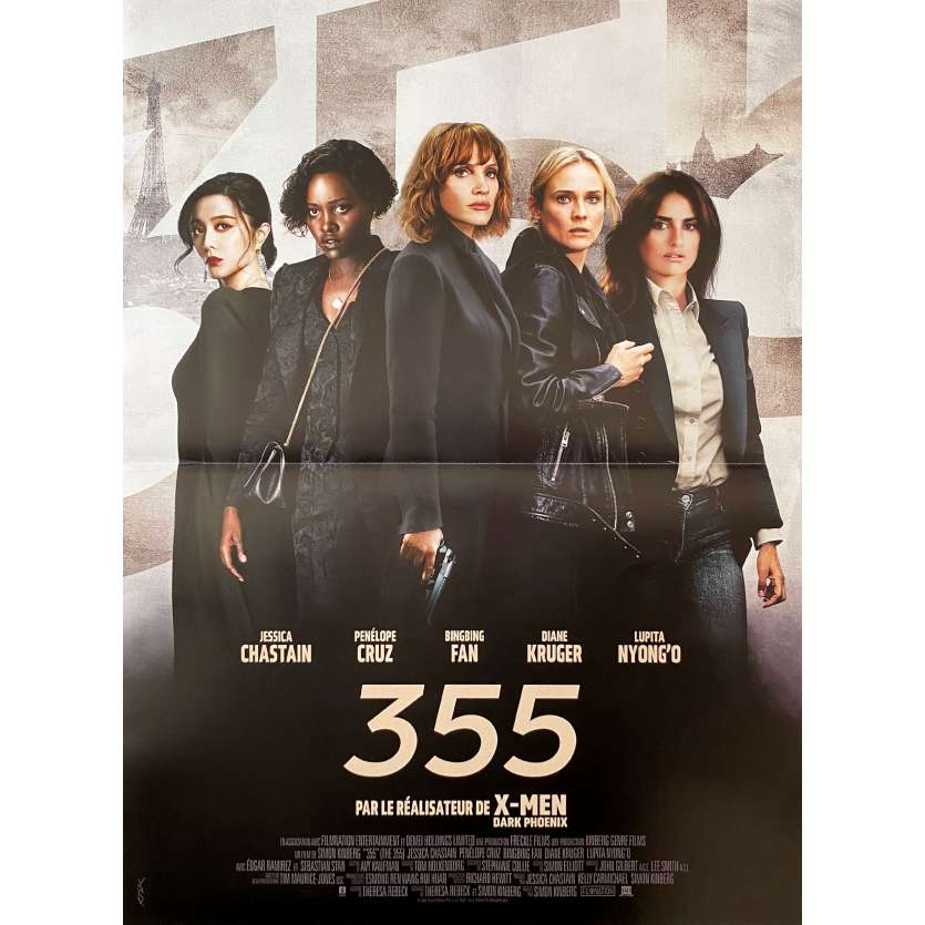 355 Affiche de cinéma- 40x54 cm. - 2022 - Jessica Chastain, Penélope Cruz, Simon Kinberg