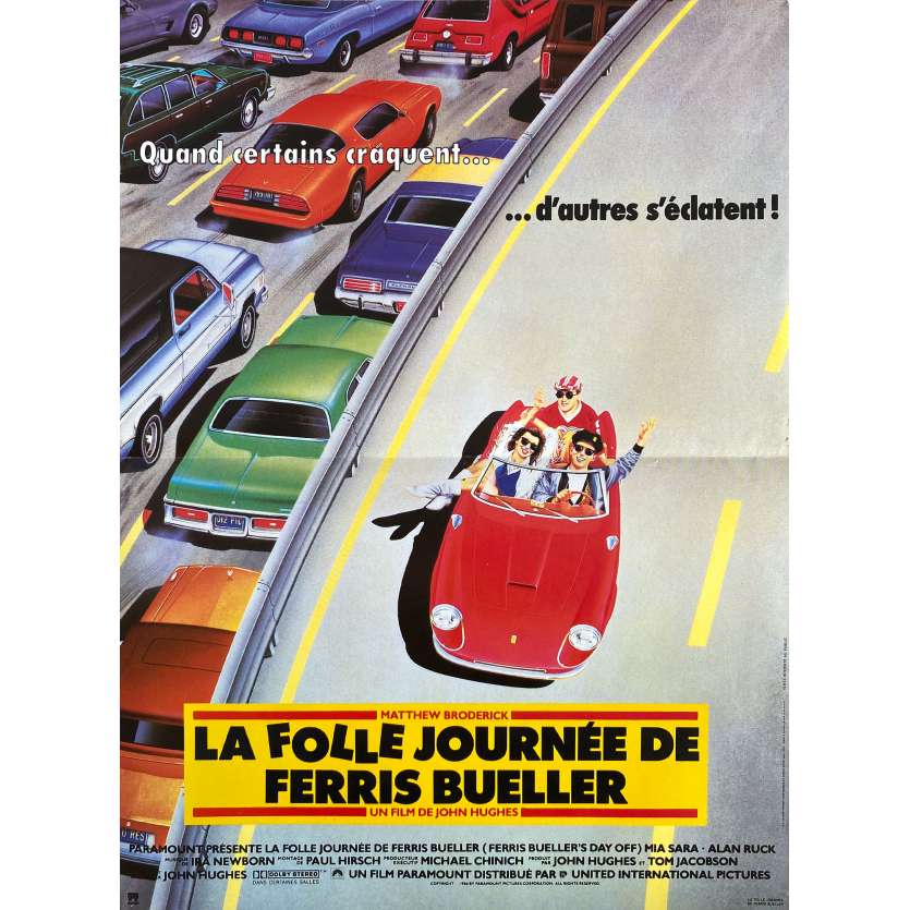 FERRIS BUELLER'S DAY OFF Vintage Movie Poster- 15x21 in. - 1986 - John Hugues, Matthew Broderick