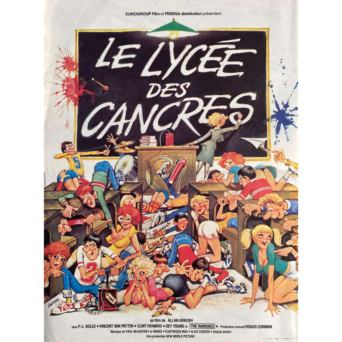 ROCK' N' ROLL HIGH SCHOOL French Movie Poster - 15x21 in. - 1979 ROCK' N' ROLL HIGH SCHOOL French Movie Poster - 15x21 in. - 1979