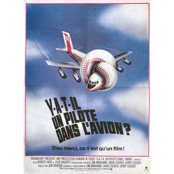 Y A T-IL UN PILOTE DANS L'AVION Affiche de cinéma- 40x54 cm. - 1980 - Leslie Nielsen, David Zucker