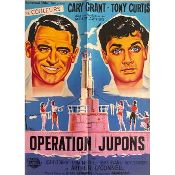 OPERATION PETTICOAT Vintage Movie Poster- 23x32 in. - 1959 - Blake Edwards, Cary Grant, Tony Curtis