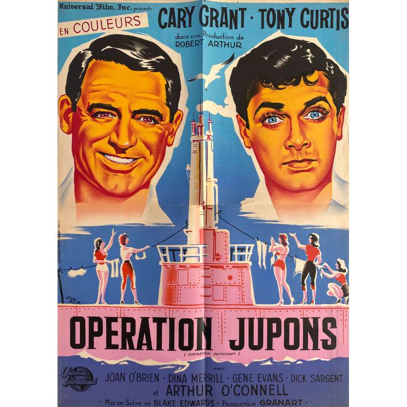 OPERATION PETTICOAT Vintage Movie Poster- 23x32 in. - 1959 - Blake Edwards, Cary Grant, Tony Curtis