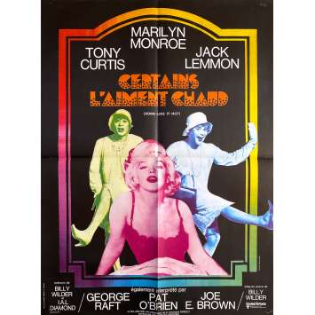 CERTAINS L'AIMENT CHAUD Affiche de cinéma- 60x80 cm. - 1959/R1970 - Marilyn Monroe, Billy Wilder