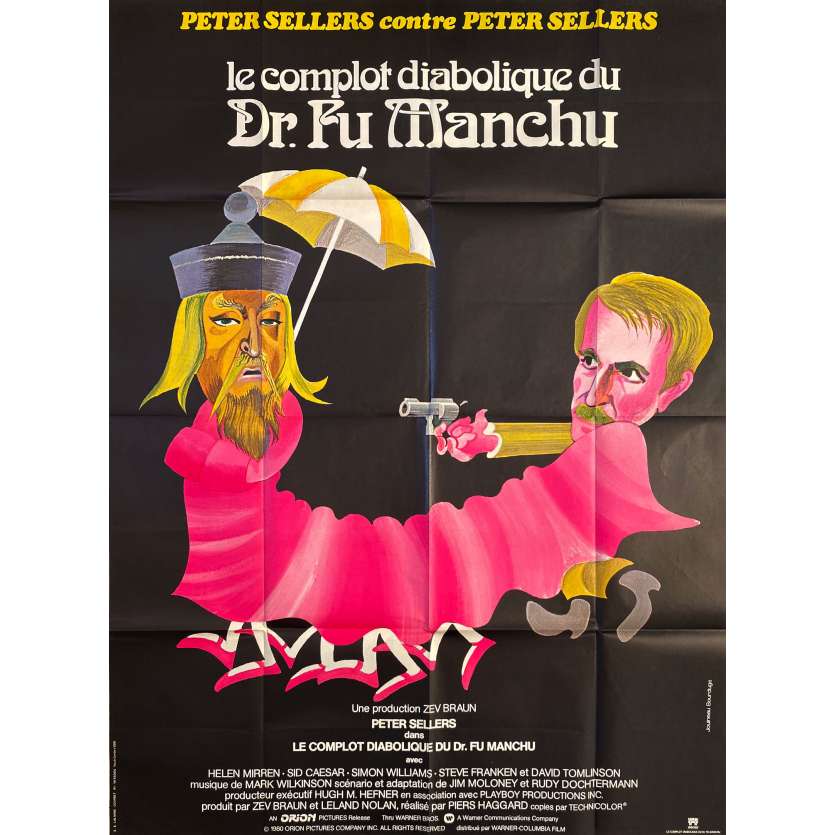 THE FIENDISH PLOT OF DR. FU MANCHU Vintage Movie Poster- 47x63 in. - 1980 - Piers Haggard , Peter Sellers