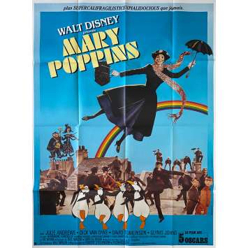 MARY POPPINS Affiche de cinéma- 120x160 cm. - 1964/R1980 - Julie Andrews, Robert Stevenson
