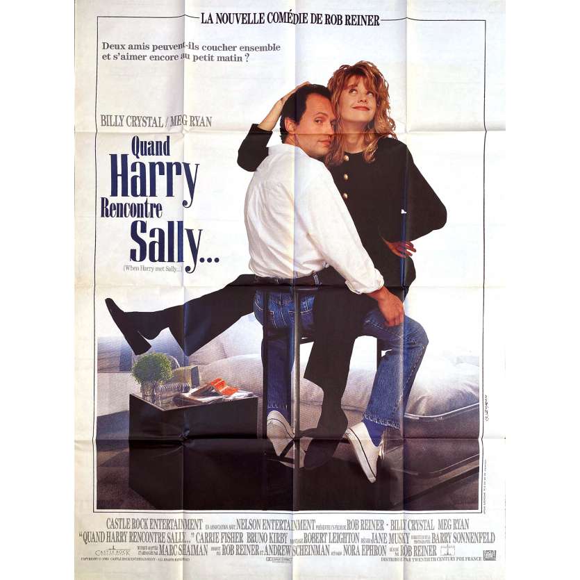 QUAND HARRY RENCONTRE SALLY Affiche de cinéma- 120x160 cm. - 1989 - Billy Crystal, Rob Reiner