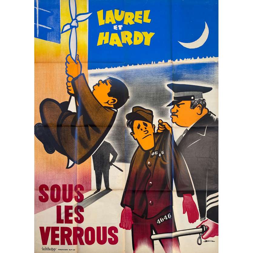 PARDON US Vintage Movie Poster- 47x63 in. - 1931/R1950 - Stan Laurel, Oliver Hardy