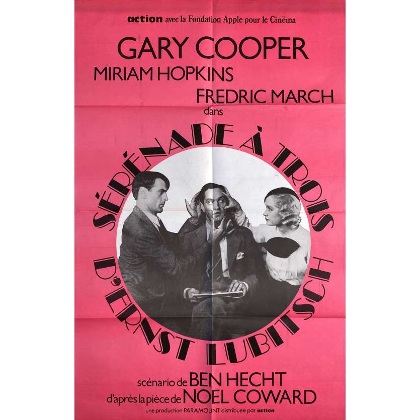 DESIGN FOR LIVING Vintage Movie Poster- 32x47 in. - 1933/R1980 - Ernst Lubitsch, Gary Cooper
