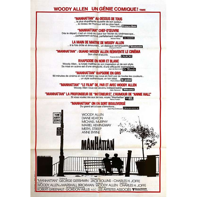 MANHATTAN Affiche de cinéma- 80x120 cm. - 1979 - Diane Keaton, Woody Allen