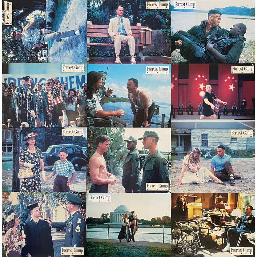 FORREST GUMP Photos de film x12 - 21x30 cm. - 1994 - Tom Hanks, Robert Zemeckis