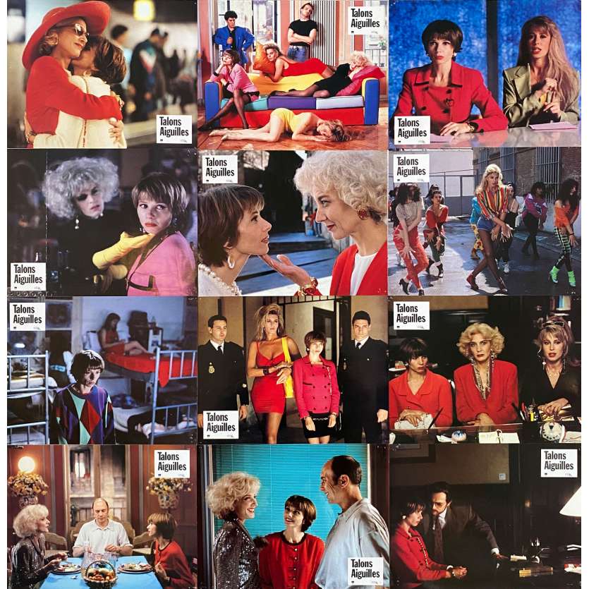 HIGH HEELS Vintage Lobby Cards x12 - 9x12 in. - 1991 - Pedro Almodovar, Victoria Abril, Marisa Paredes