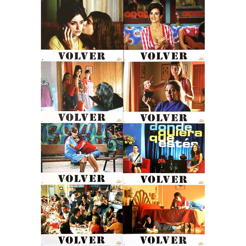 VOLVER Photos de film x8 - 21x30 cm. - 2006 - Penelope Cruz, Pedro Almodovar