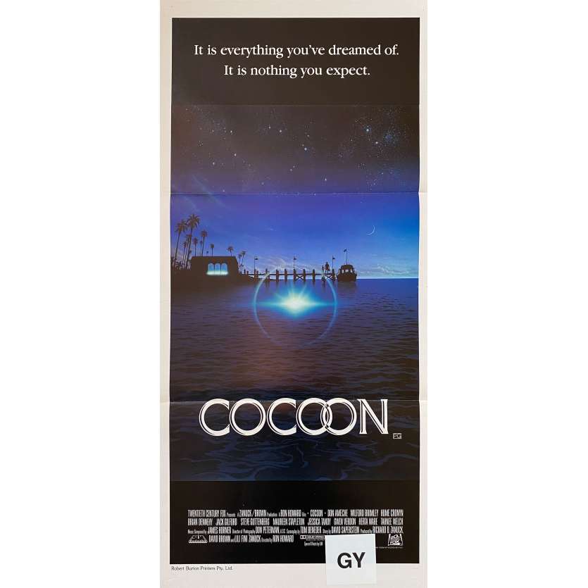 COCOON Vintage Movie Poster- 13x30 in. - 1985 - Ron Howard, Don Ameche