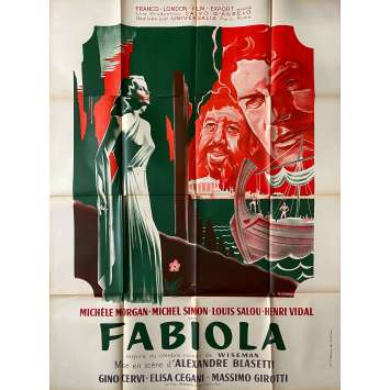 FABIOLA Vintage Movie Poster- 47x63 in. - 1949 - Alessandro Blasetti, Michele Morgan