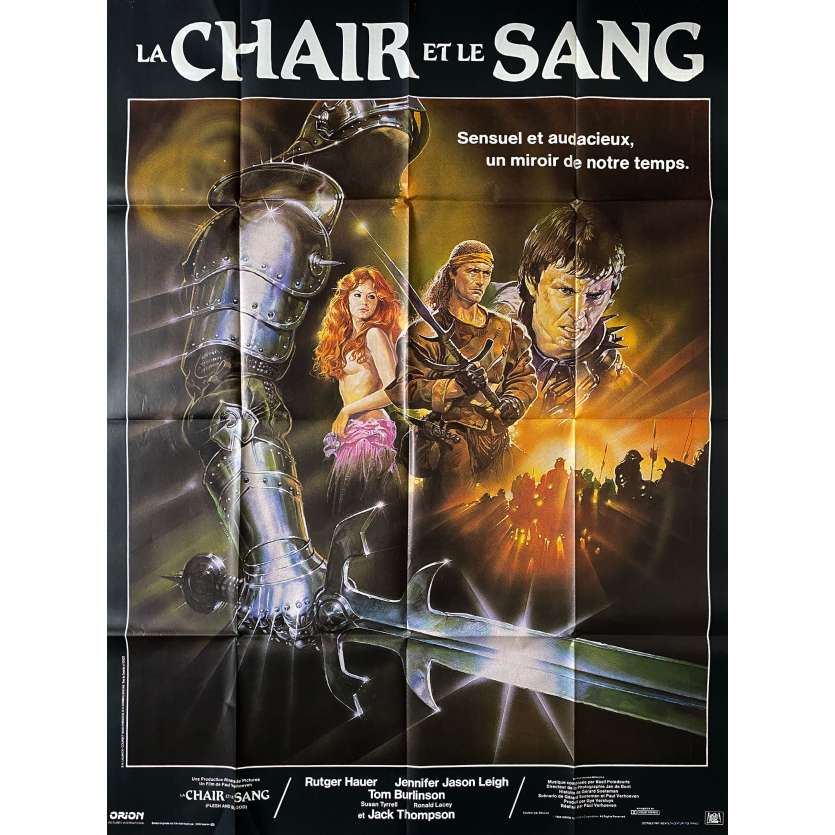 LA CHAIR ET LE SANG Affiche de cinéma- 120x160 cm. - 1985 - Rutger hauer, Paul Verhoeven