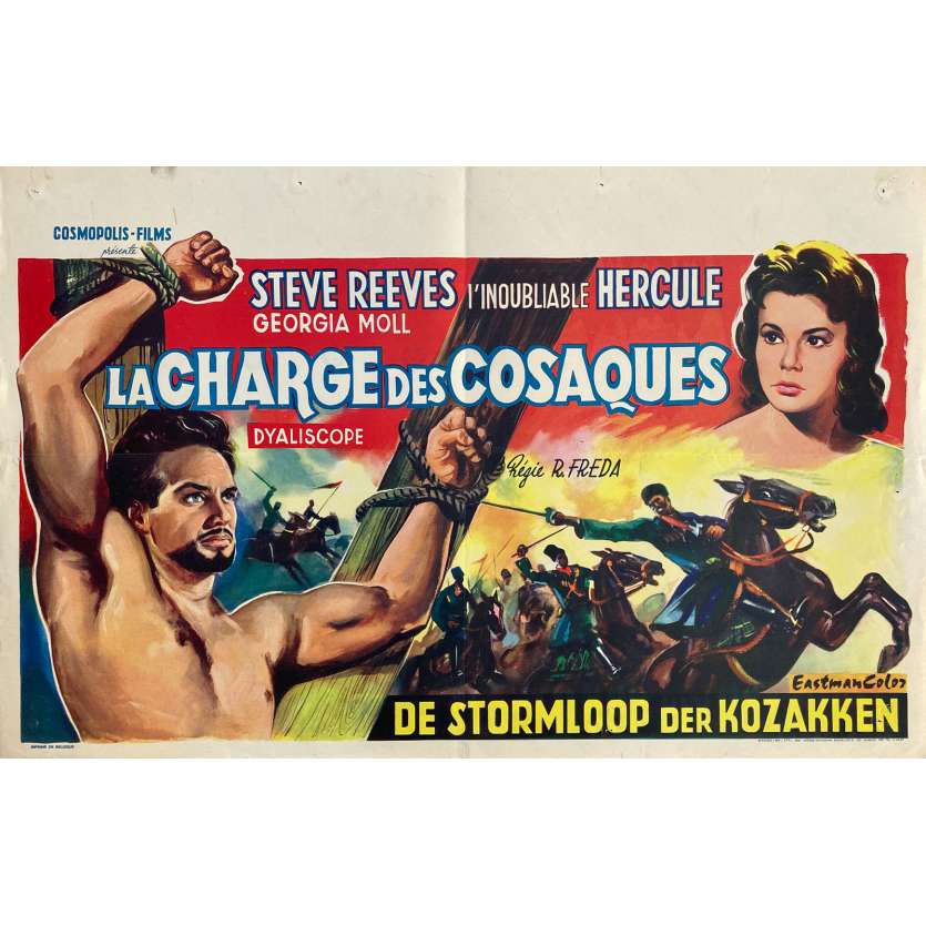 LA CHARGE DES COSAQUES Affiche de cinéma- 35x55 cm. - 1959 - Steve Reeves, Riccardo Freda