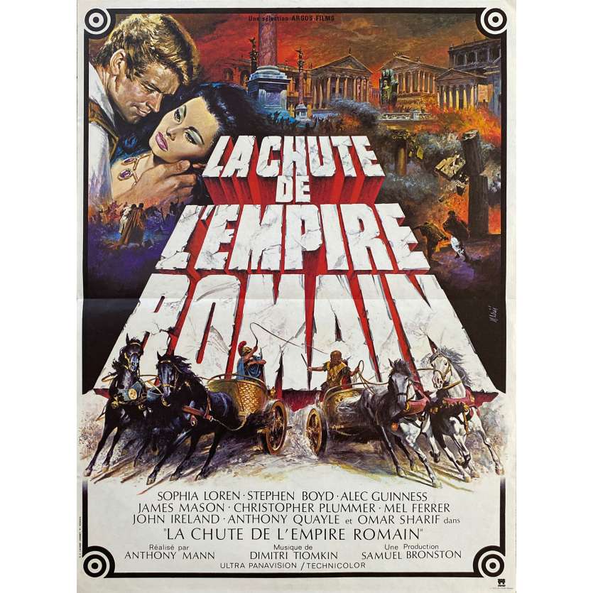 THE FALL OF THE ROMAN EMPIRE Vintage Movie Poster- 15x21 in. - 1964/R1970 - Anthony Mann, Sophia Loren