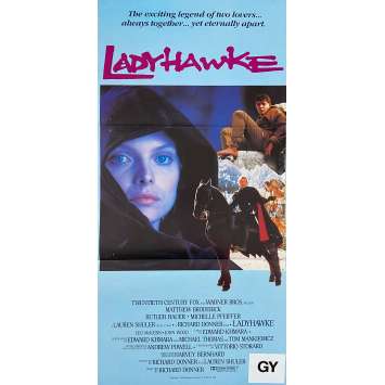 LADYHAWKE Vintage Movie Poster- 13x30 in. - 1985 - Richard Donner, Michelle Pfeiffer