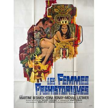 PREHISTORIC WOMEN Vintage Movie Poster- 47x63 in. - 1967 - Michael Carreras, Edina Ronay