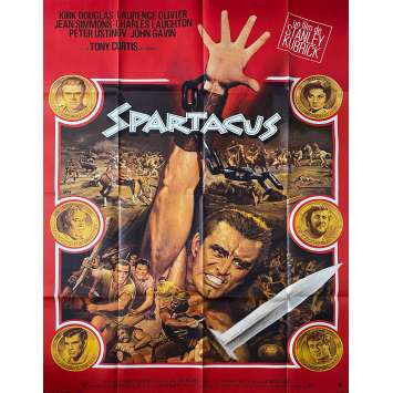 SPARTACUS Affiche de cinéma- 120x160 cm. - 1960/R1970 - Kirk Douglas, Stanley Kubrick
