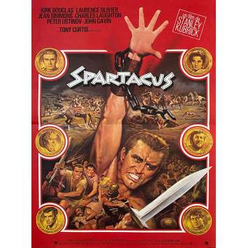 SPARTACUS Affiche de cinéma- 40x54 cm. - 1960/R1970 - Kirk Douglas, Stanley Kubrick
