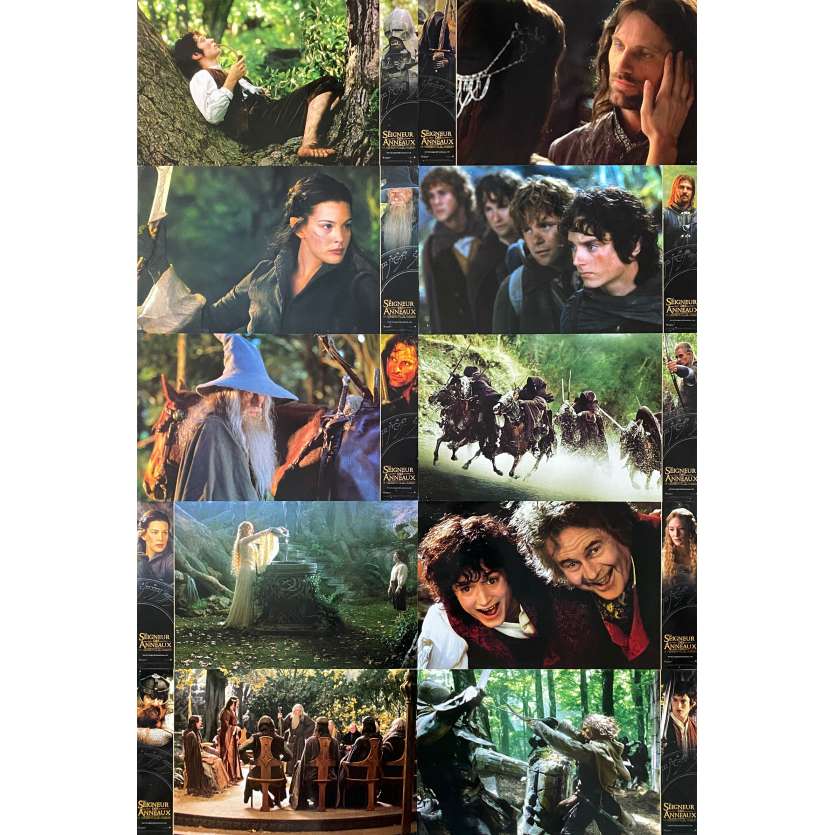 LE SEIGNEUR DES ANNEAUX - LA COMMUNAUTE Vintage Lobby Cards x10 - 12x15 in. - 2001 - Peter Jackson, Viggo Mortensen