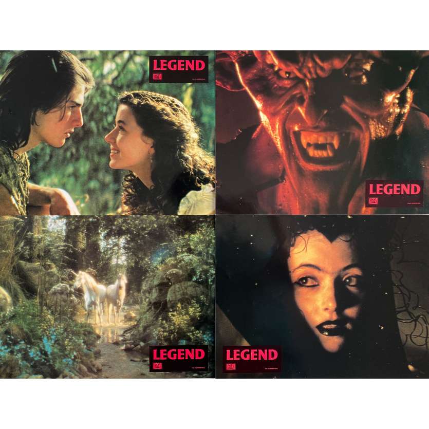 LEGEND Vintage Lobby Cards x4 - 9x12 in. - 1986 - Ridley Scott, Tom Cruise