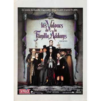 LES VALEURS DE LA FAMILLE ADDAMS Synopsis- 21x30 cm. - 1991 - Christina Ricci, Barry Sonnefeld