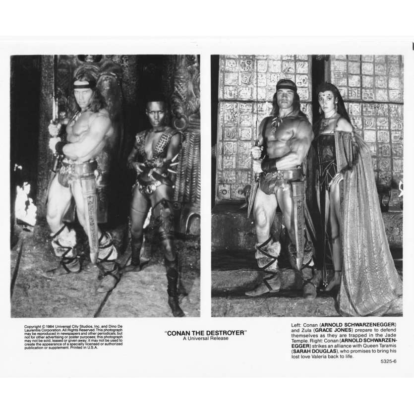 CONAN THE DESTROYER Vintage Movie Still 5325-6 - 8x10 in. - 1984 - Richard Fleisher, Arnold Schwarzenegger