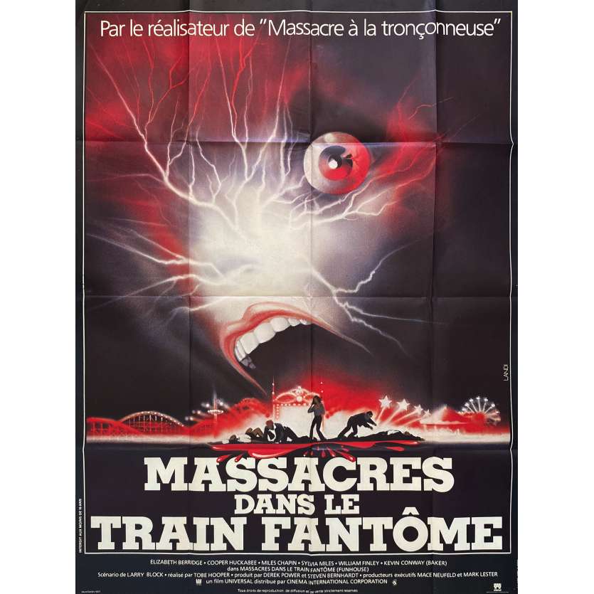 MASSACRES DANS LE TRAIN FANTOME Affiche de film120x160 - 1981 - Shawn Carson, Tobe Hooper