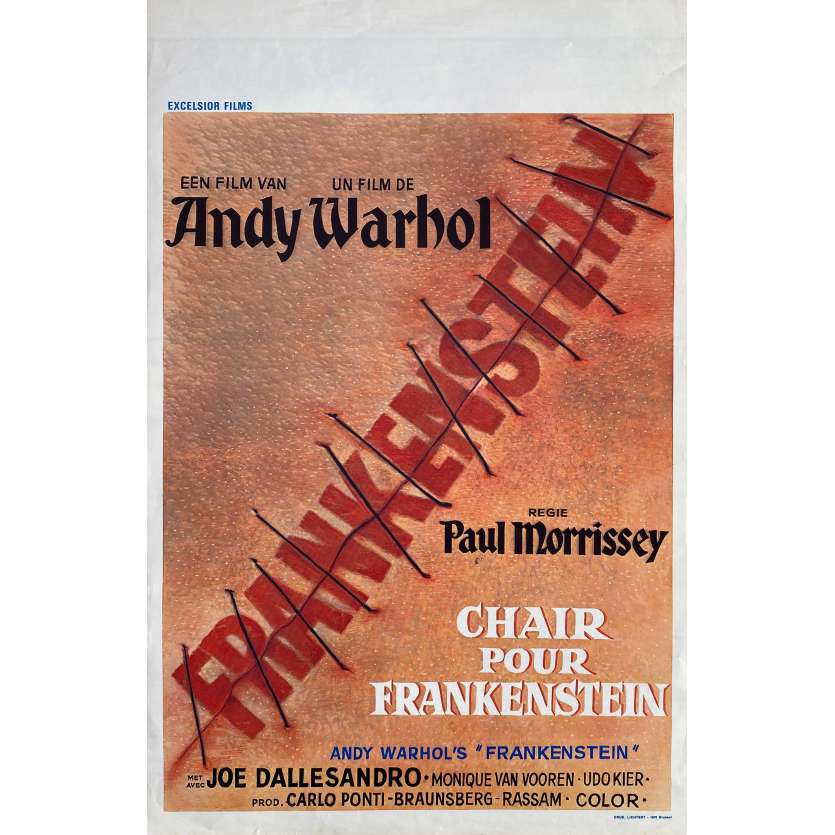 CHAIR POUR FRANKENSTEIN Affiche de cinéma- 35x55 cm. - 1973 - Joe Dallesandro, Udo Kier, Paul Morrissey
