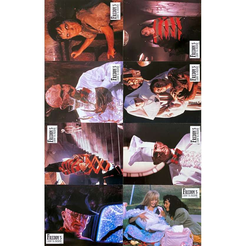 FREDDY 5 L'ENFANT DU CAUCHEMAR Photos de film x8 - 21x30 cm. - 1989 - Robert Englund, Stephen Hopkins
