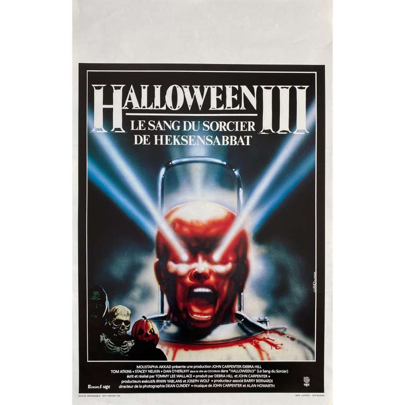 HALLOWEEN 3 LE SANG DU SORCIER Affiche de cinéma- 35x55 cm. - 1982 - Tom Atkins, Tommy Lee Wallace