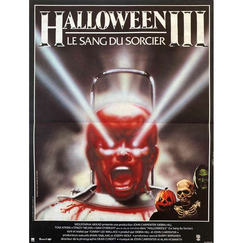 HALLOWEEN 3 LE SANG DU SORCIER Affiche de cinéma- 40x54 cm. - 1982 - Tom Atkins, Tommy Lee Wallace