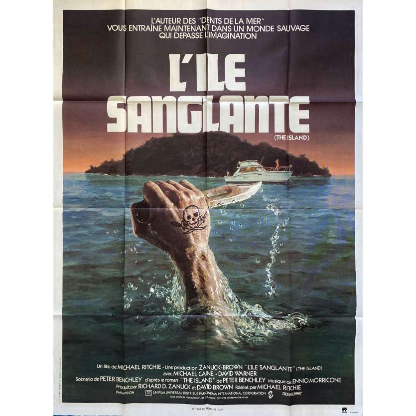 L'ILE SANGLANTE Affiche de cinéma- 120x160 cm. - 1980 - Michael Caine, Michael Ritchie