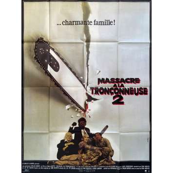 THE TEXAS CHAINSAW MASSACRE 2 Vintage Movie Poster- 47x63 in. - 1986 - Tobe Hooper, Dennis Hopper