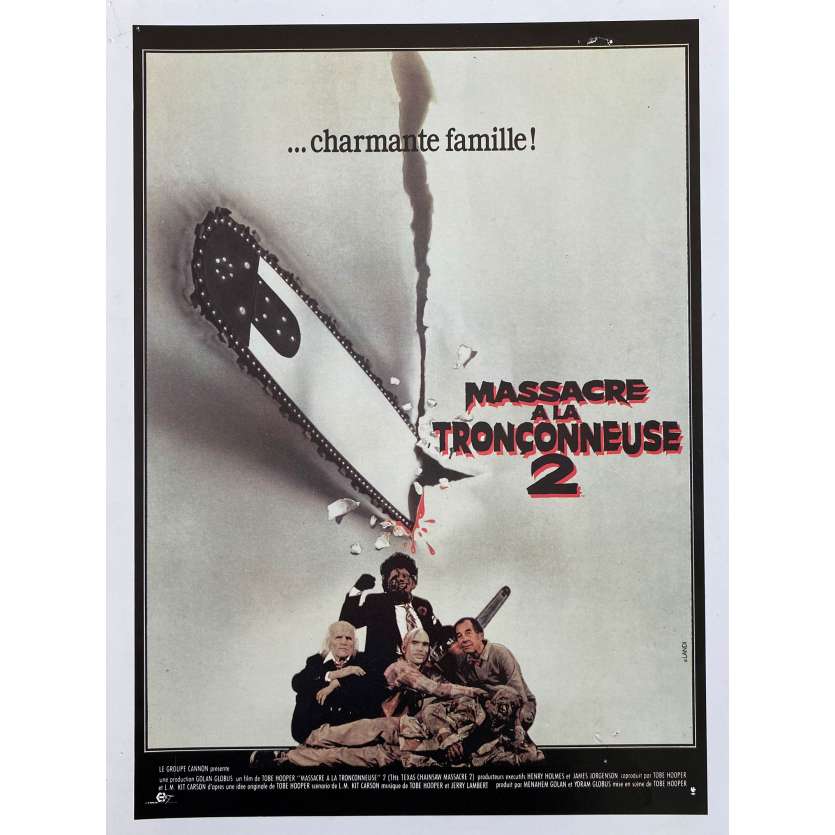 THE TEXAS CHAINSAW MASSACRE 2 Vintage Herald- 9x12 in. - 1986 - Tobe Hooper, Dennis Hopper