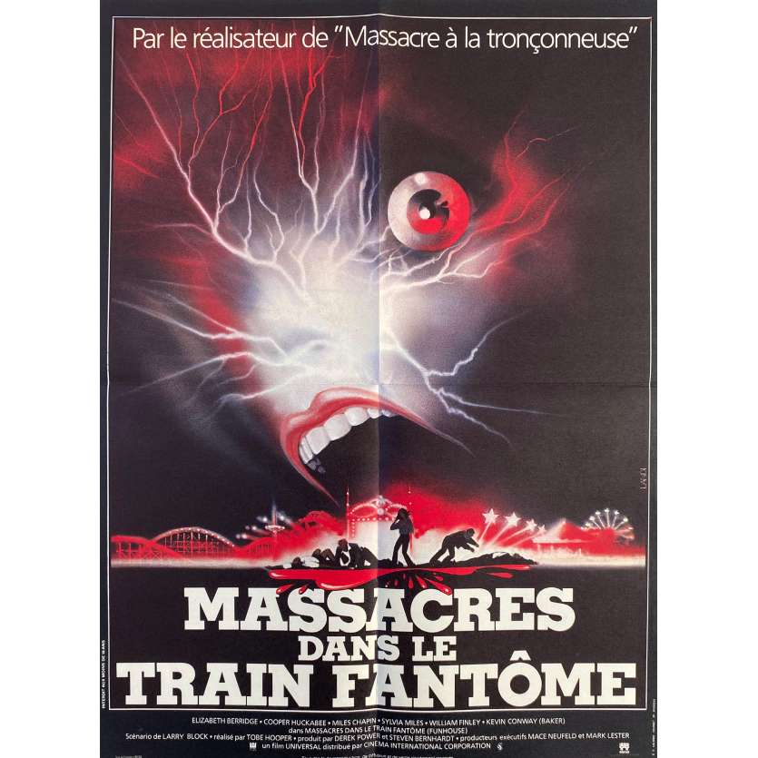 MASSACRES DANS LE TRAIN FANTOME Affiche de cinéma- 40x54 cm. - 1981 - Elisabeth Berridge, Tobe Hooper
