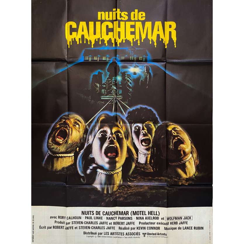 NUITS DE CAUCHEMAR Affiche de cinéma- 120x160 cm. - 1980 - Rory Calhoun, Kevin Connor