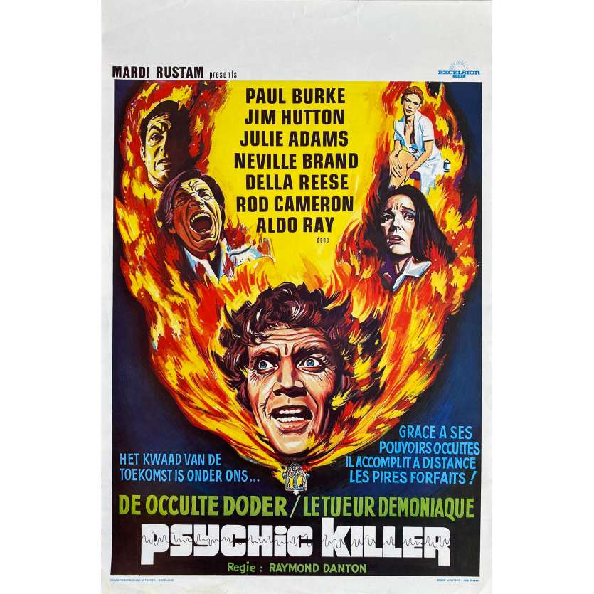 PSYCHIC KILLER Affiche de cinéma- 35x55 cm. - 1975 - Paul Burke, Ray Danton