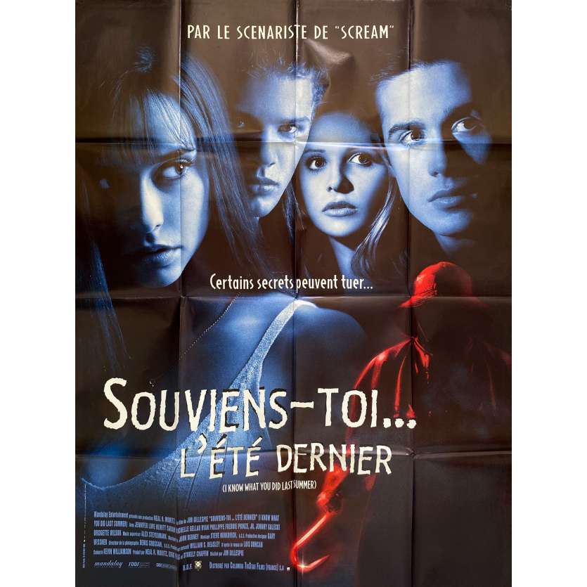 SOUVIENS TOI L'ETE DERNIER Affiche de cinéma- 120x160 cm. - 1997 - Jennifer Love Hewitt, Jim Gillespie