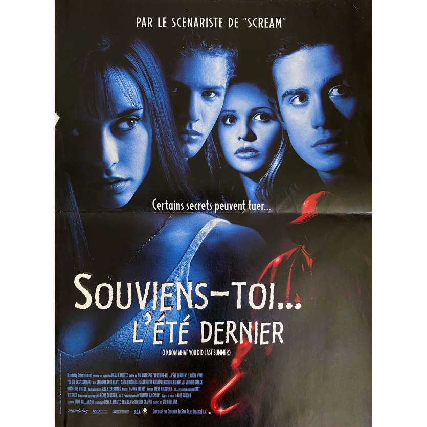 SOUVIENS TOI L'ETE DERNIER Affiche de cinéma- 40x54 cm. - 1997 - Jennifer Love Hewitt, Jim Gillespie