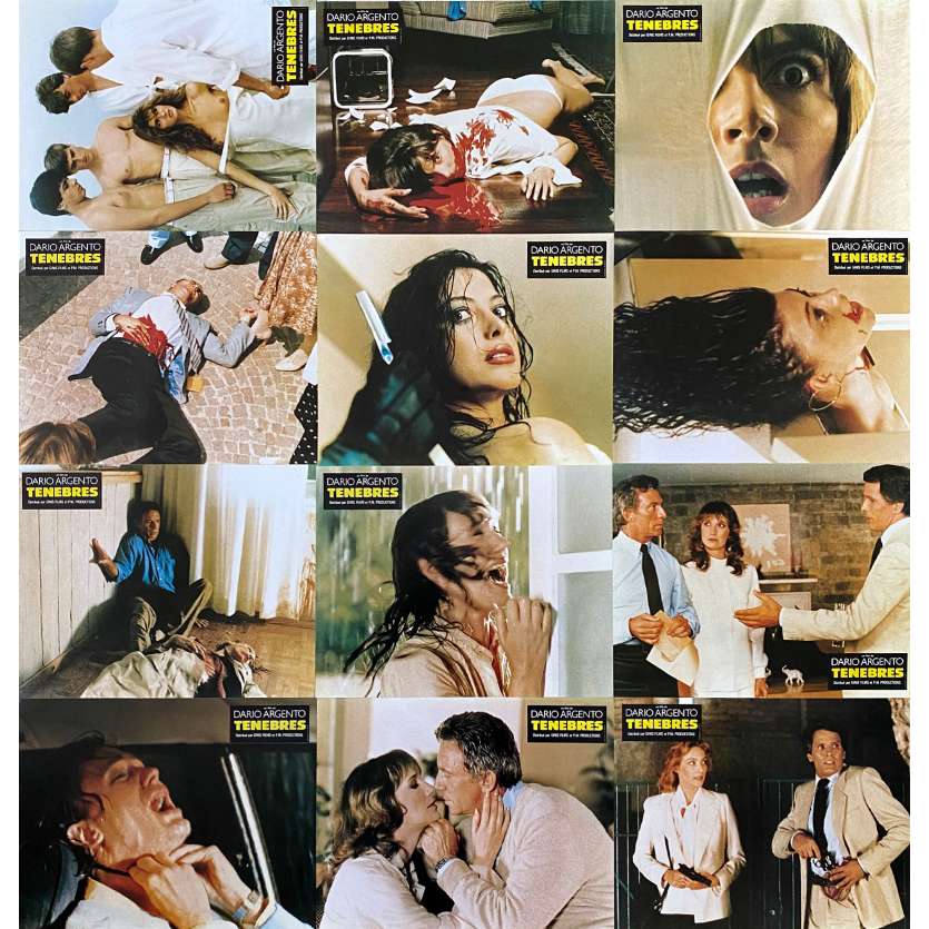 TENEBRES Photos de film x12 - 21x30 cm. - 1982 - John Saxon, Dario Argento