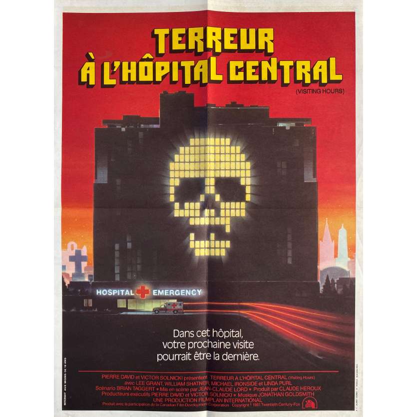 VISITING HOURS Vintage Movie Poster- 15x21 in. - 1982 - Jean-Claude Lord, Michael Ironside