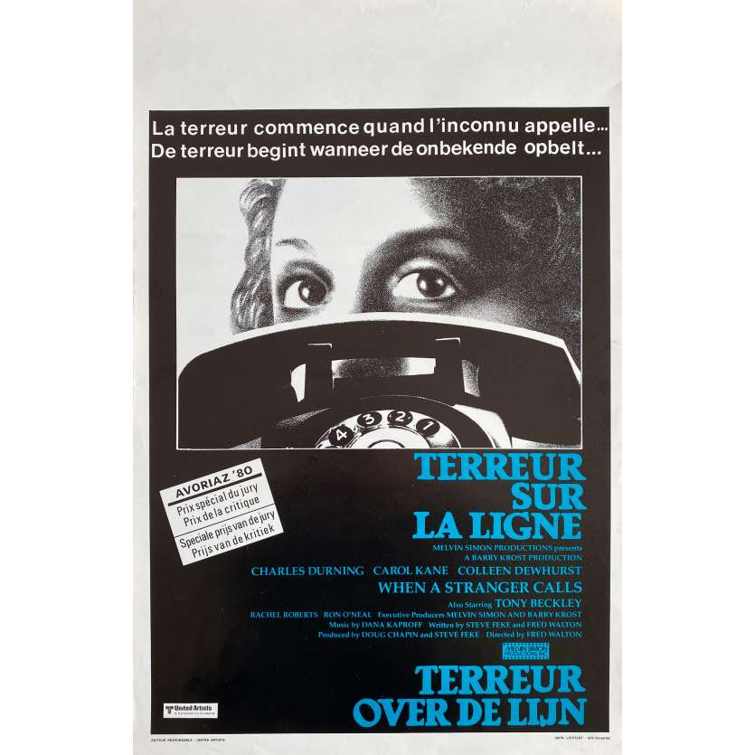 TERREUR SUR LA LIGNE Affiche de cinéma- 35x55 cm. - 1979 - Carol Kane, Fred Walton