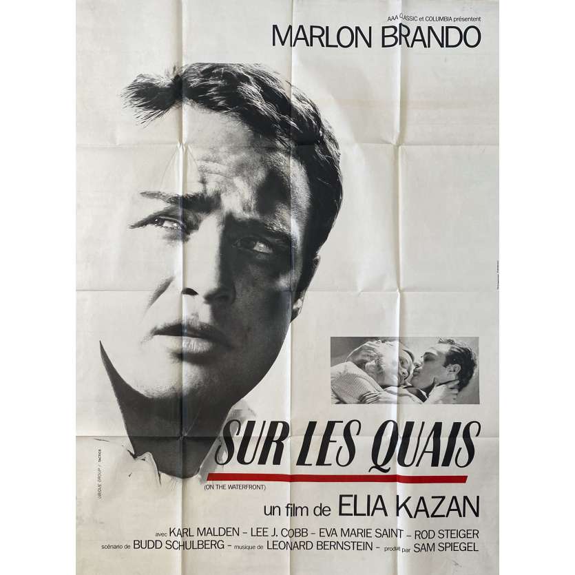 SUR LES QUAIS Affiche de film- 120x160 cm. - 1954/R1980 - Marlon Brando, Elia Kazan