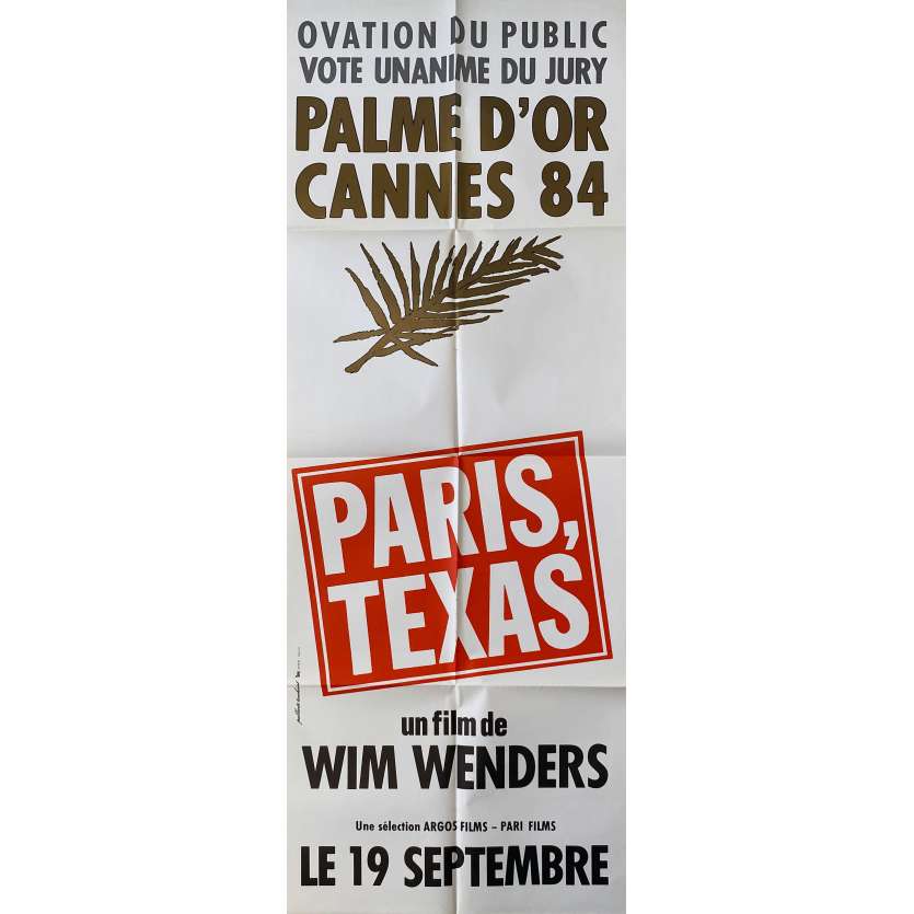 PARIS TEXAS Affiche de film60x160 cm - 1984 - Nastassja Kinski, Wim Wenders