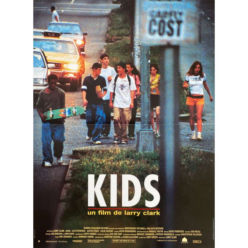 KIDS Original Movie Poster- 15x21 in. - 1995 - Larry Clarke, Chloë Sevigny