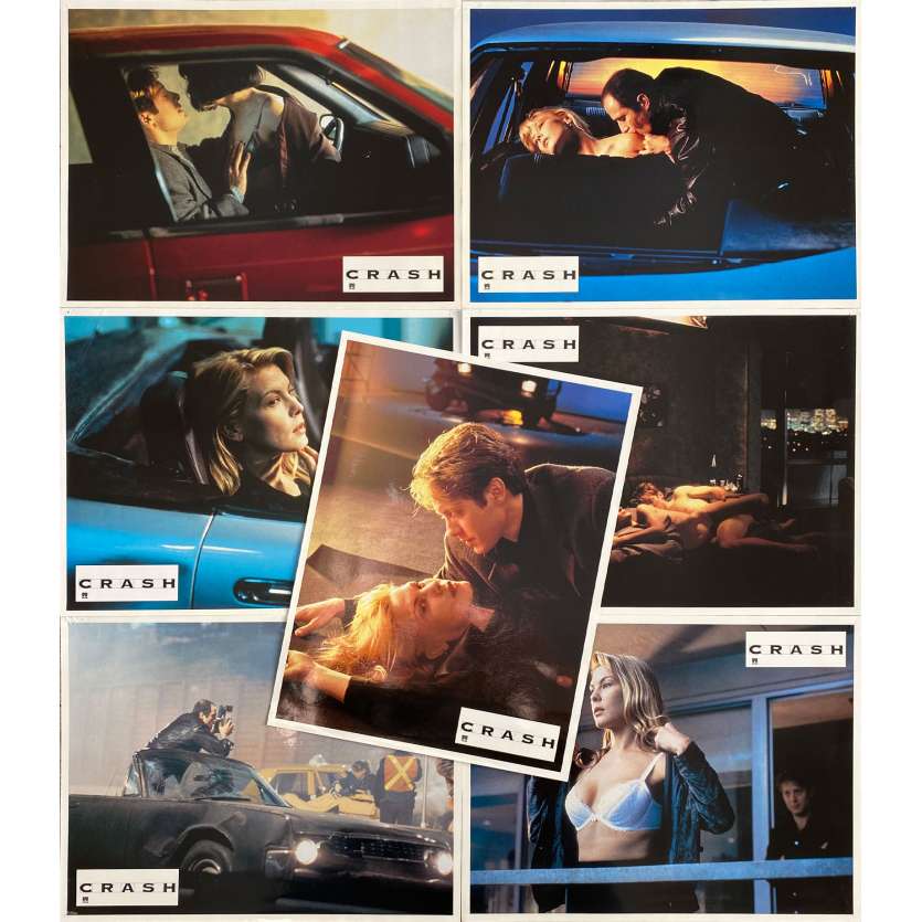 CRASH Vintage Lobby Cards x7 - 9x12 in. - 1996 - David Cronenberg, Holly Hunter