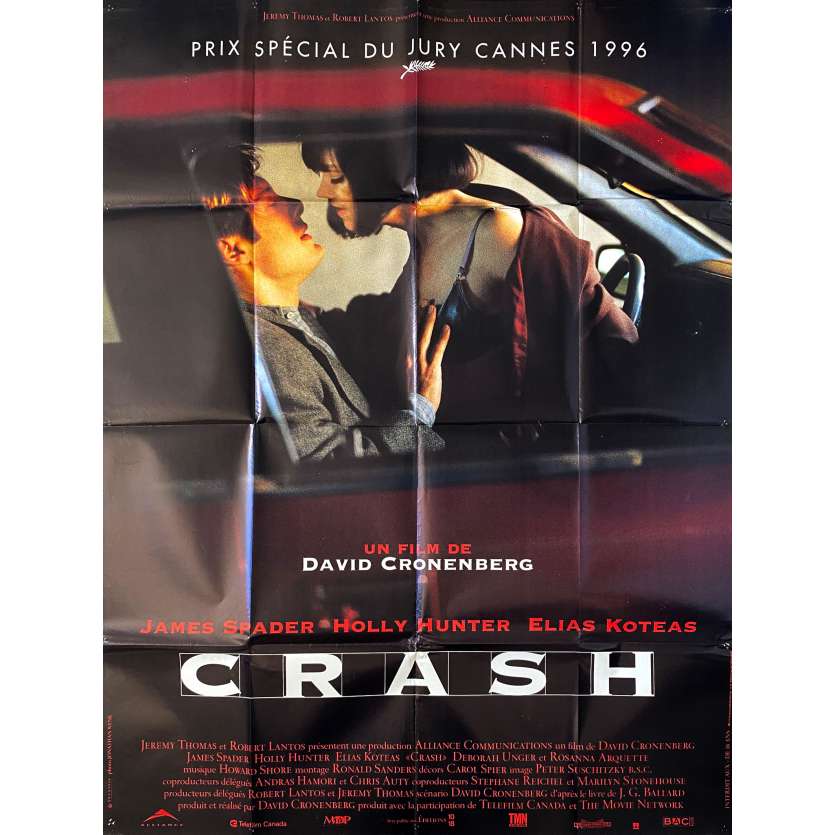 CRASH Vintage Movie Poster- 47x63 in. - 1996 - David Cronenberg, Holly Hunter